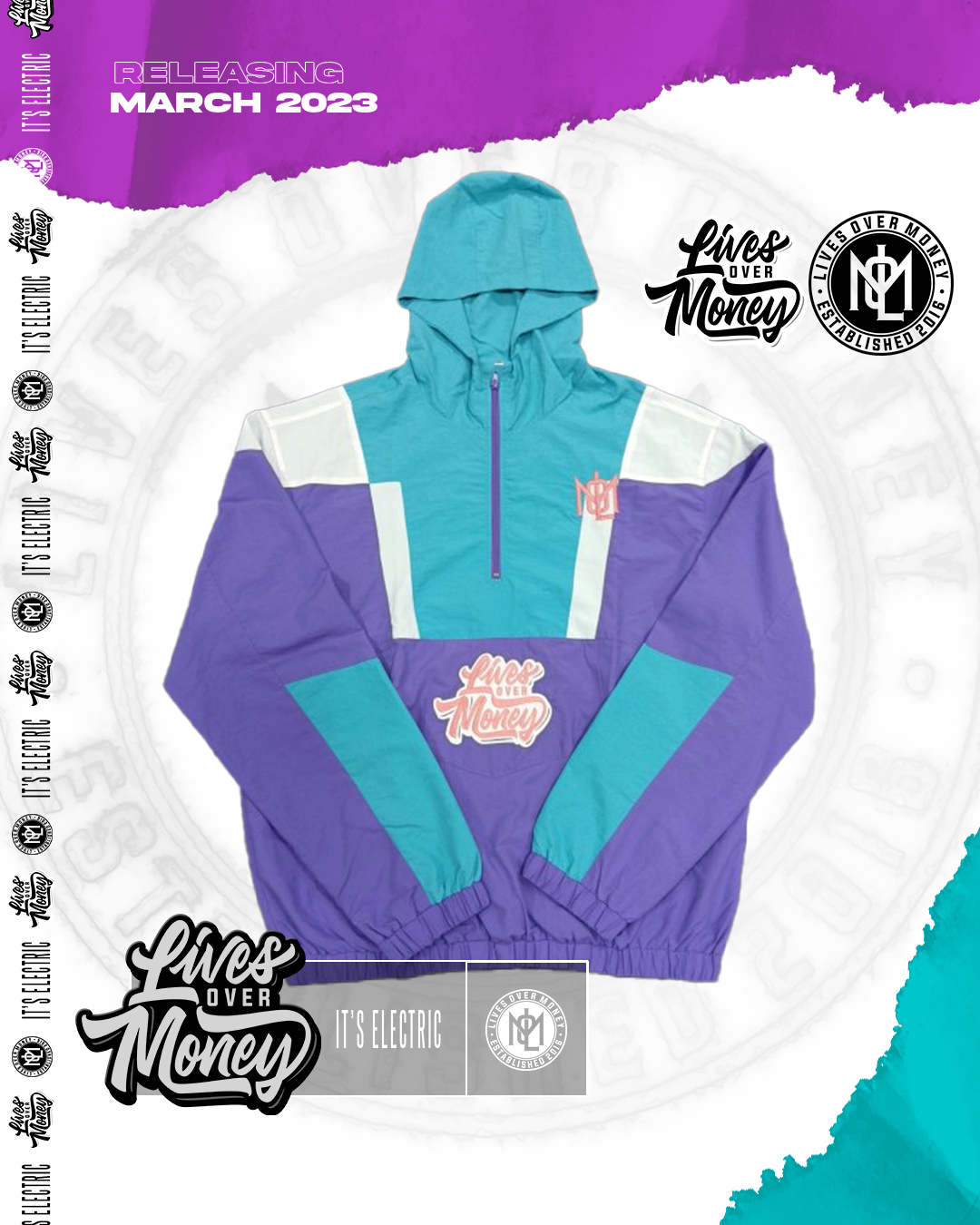 LOM Retro Half- Zip Jacket