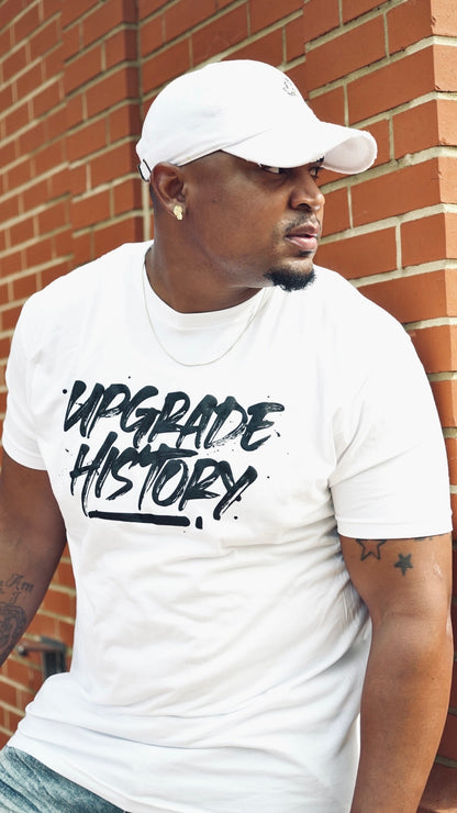 White & Black  Upgrade History T-Shirt