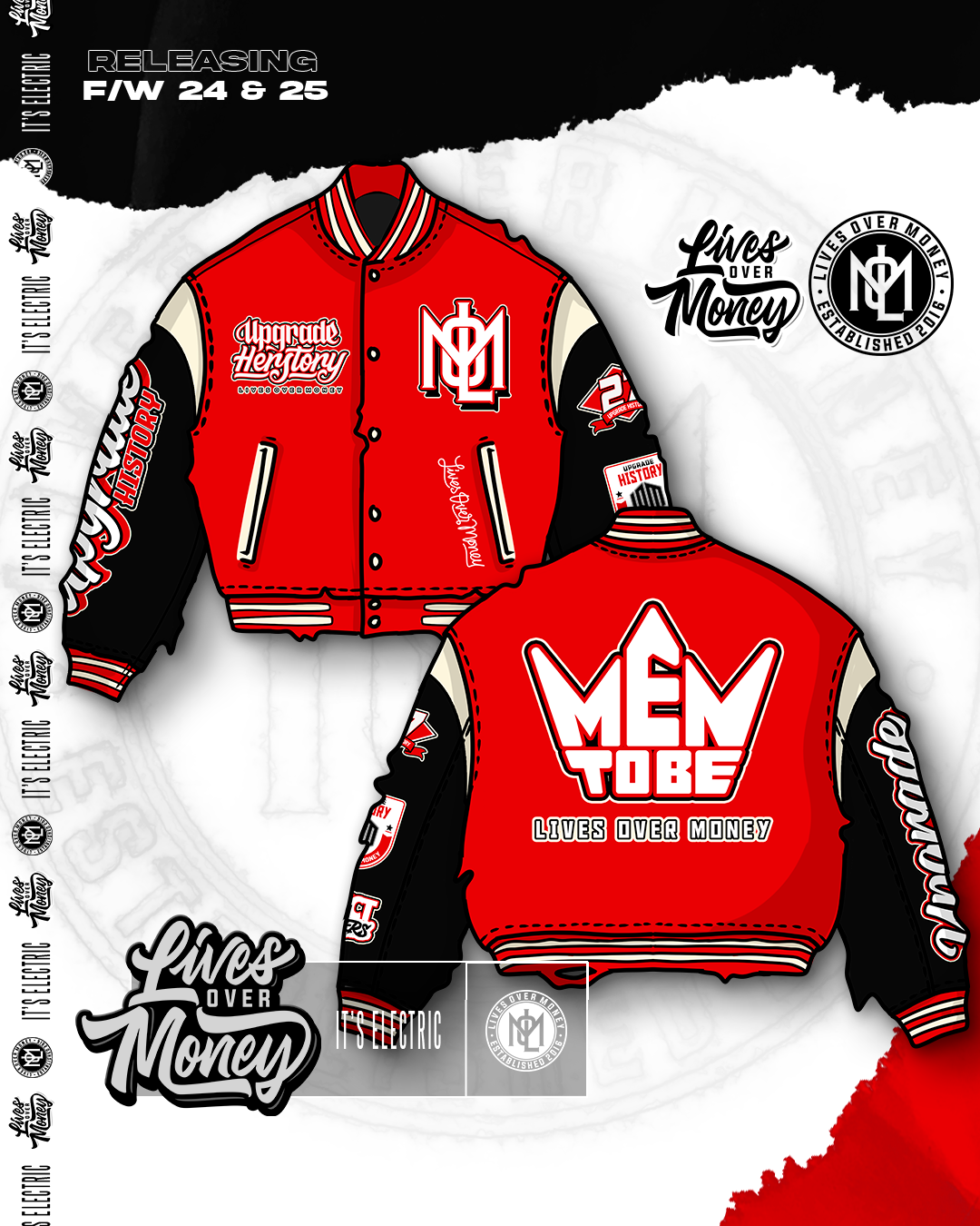 Lives Over Money Varsity Jacket