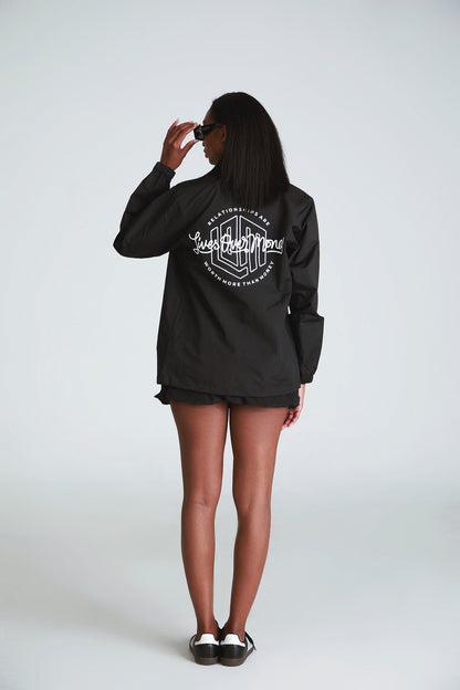 Black Coach Jacket – "Relationships Are Worth More Than Money"