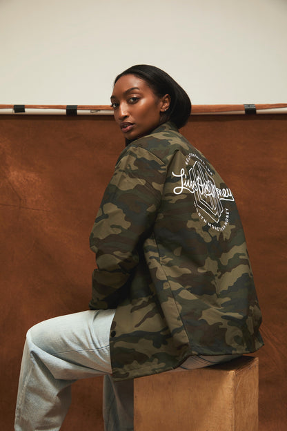 Camo Coach Jacket – "Relationships Are Worth More Than Money"