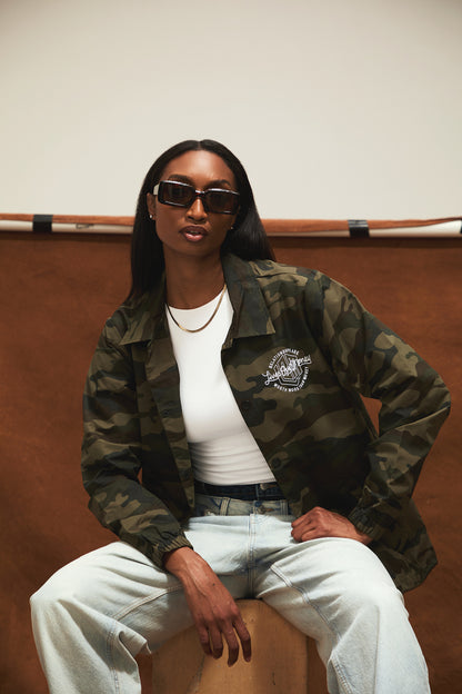 Camo Coach Jacket – "Relationships Are Worth More Than Money"