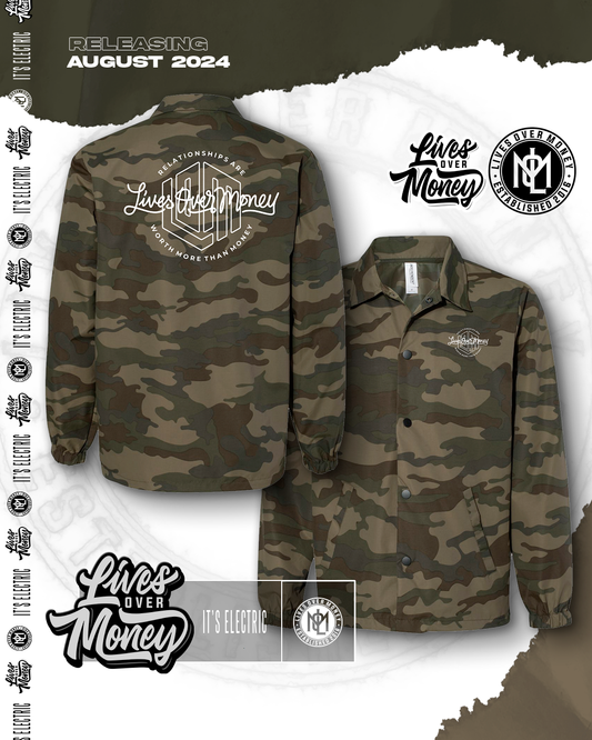 Camo Coach Jacket – "Relationships Are Worth More Than Money"