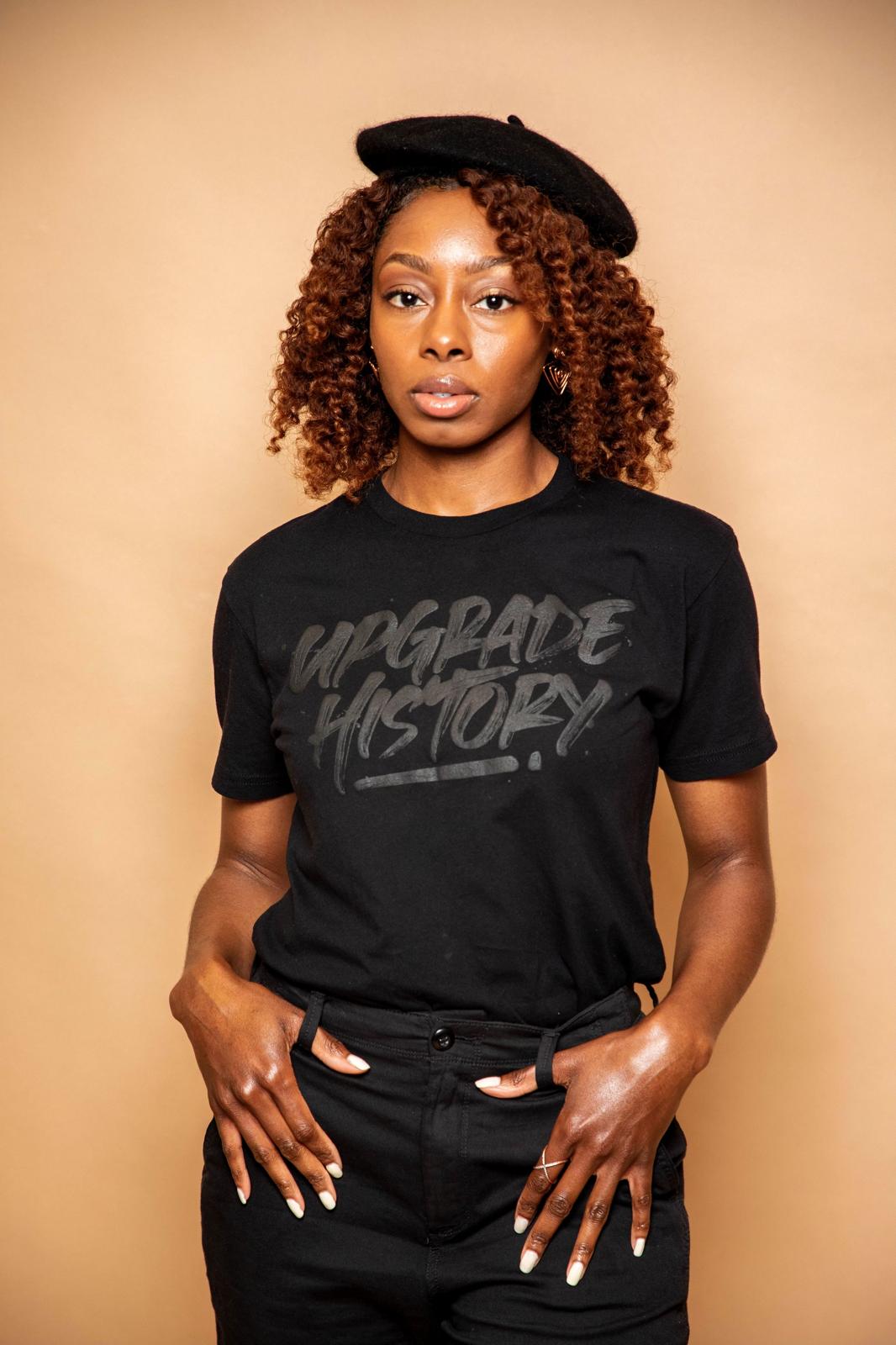 Black On Black  Upgrade History T-Shirt.